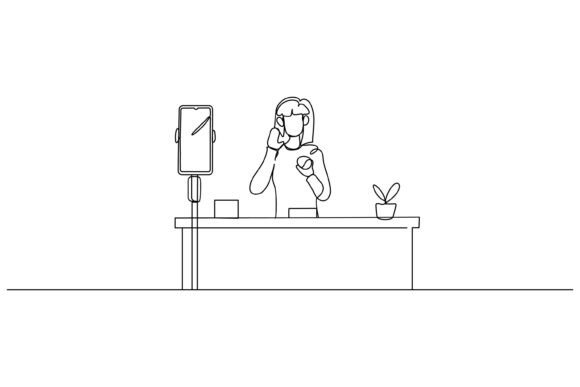 Continuous Line Design of a Female for Modern Brand Graphics & Illustrations