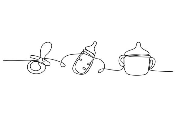 Continuous Line Design of Baby – A Minimalist Graphic for Digital Sellers