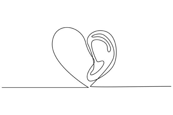 Continuous Line Design of Care About Hea