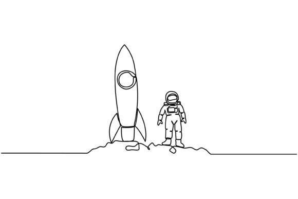 Continuous Line Design of the Rocket: A Clean Graphic for Modern Blog and Editorial Use