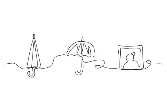 Continuous Line Umbrellas: A Versatile Graphic for Local Branding and Packaging