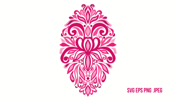 Cute Pink Floral Motif: A Versatile Graphic for Crafting & Handmade Business Use
