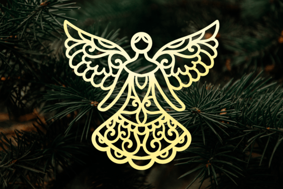 Decorative Angel Laser Cut SVG for Crafts & Graphics