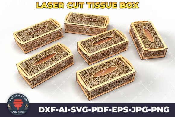 Decorative Tissue Holder SVG Bundle: Laser-Cut Elegance for Editorial & Web Design