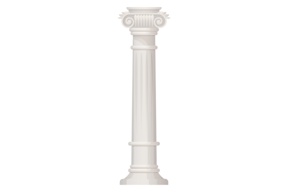 Elegant White Stone Pillar Graphics for Editorial and Web Design
