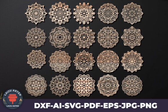 Elevating Brand Presentation with Laser Cut Coasters Bundle Mandala