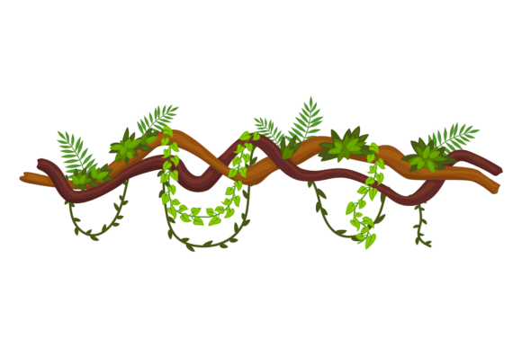 Exotic Flora Border – Jungle Botany Graphics for Creative Sellers