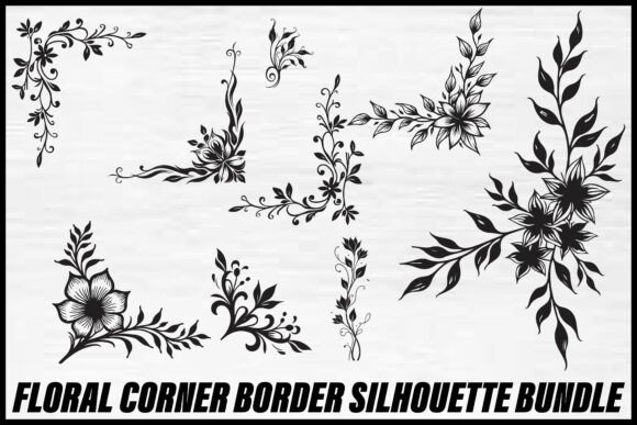 Floral Corner Border Bundle: Elegant Graphics for Lifestyle and Crafts Content