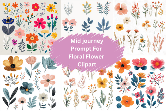Floral Flower Clipart: Graphics & Illustrations for Elegant Blog Design