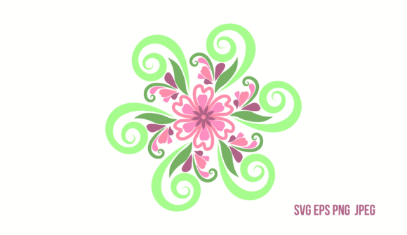 Floral Harmony in a Circle – A Versatile Graphics & Illustration for Digital Sellers
