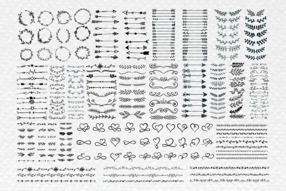 Hand Drawn Ornamental Frames & Decorative Graphics for Crafters and Etsy Sellers