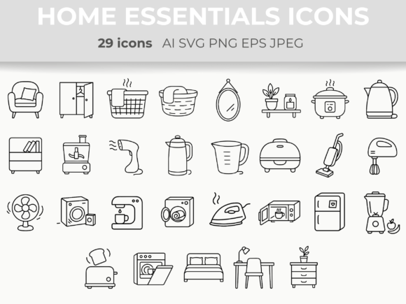 Home Essentials Line Icons: A Designer’s Real-World Embroidery Test