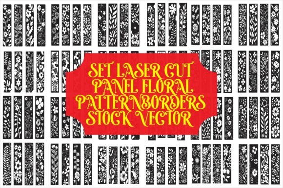 Set of Panel Floral Patterns for Crafts & Graphics