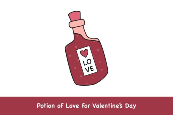 Valentine’s Day Graphics: A Fresh Look at the Potion of Love Illustration